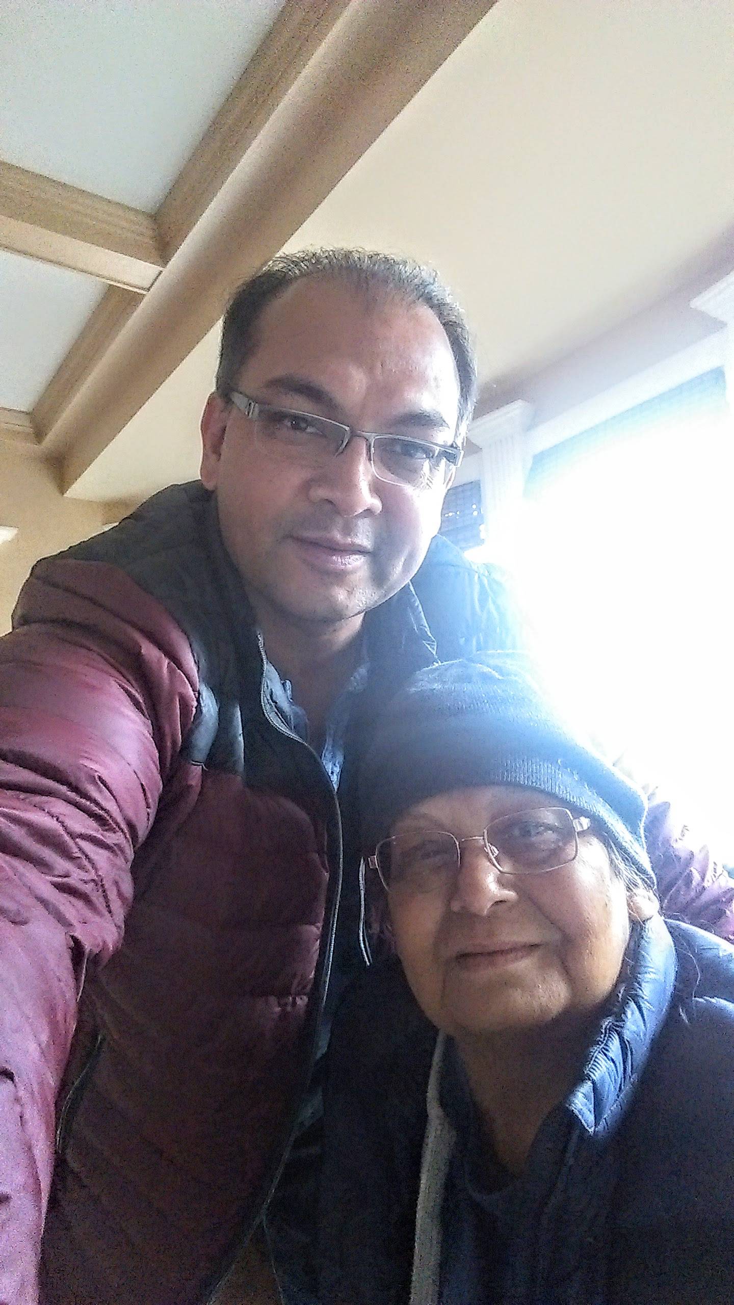 Ma and I on 1 January, 2015