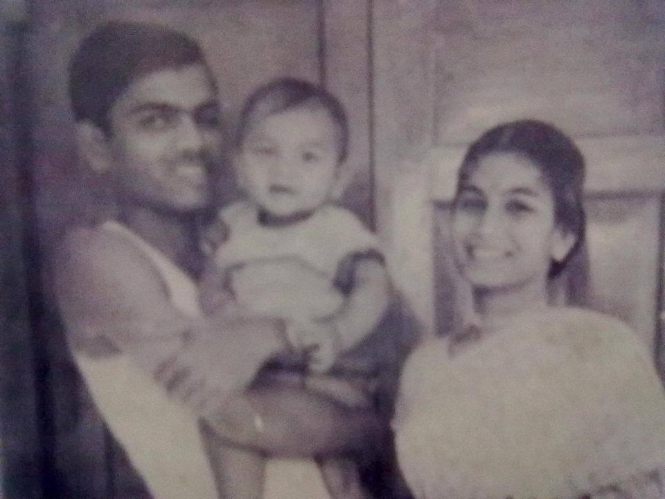 In 1969, me with Ma and Papa